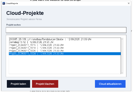 BauManager Cloud-Projekte